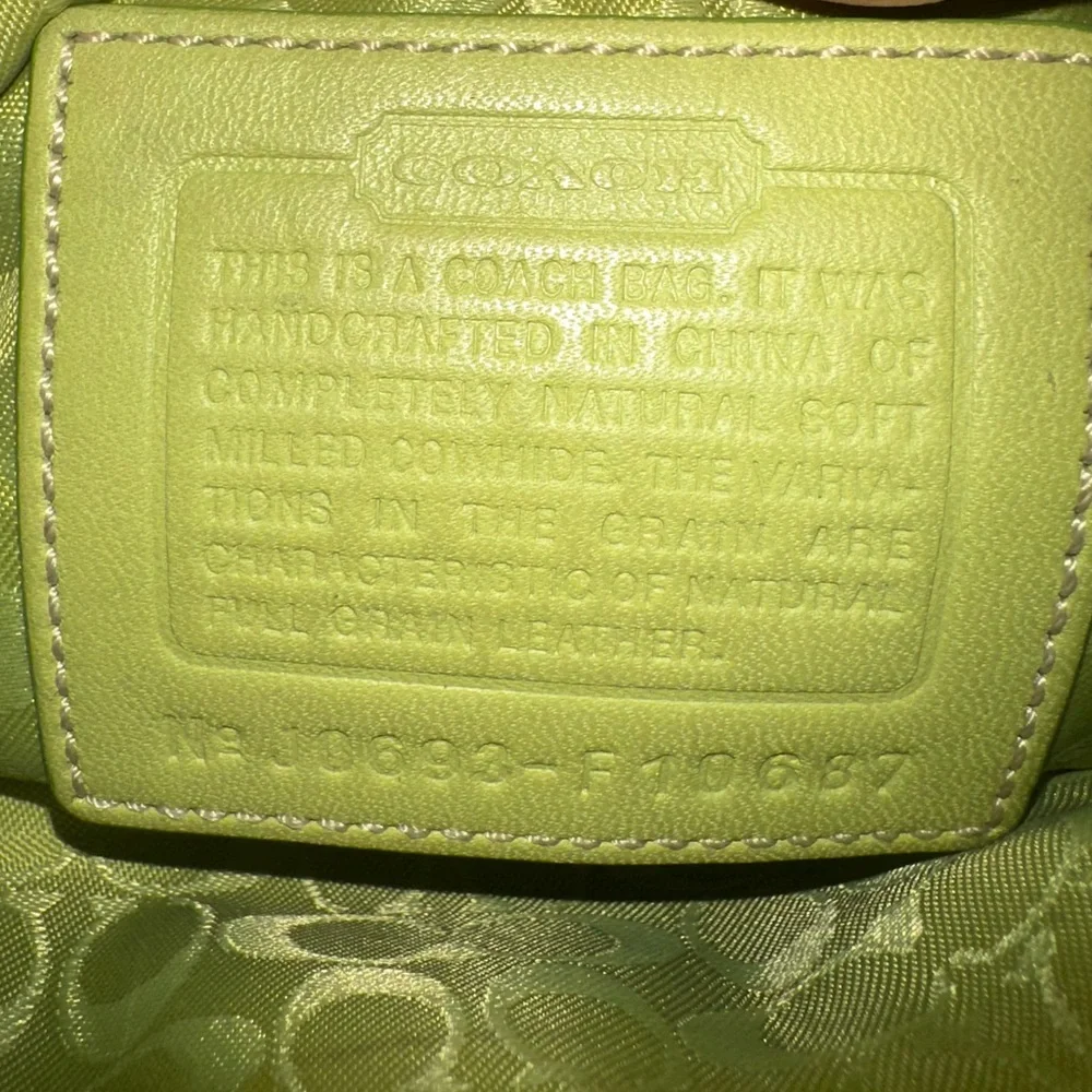 Coach Lime Green Soho Buckle Leather Hipster Crossbody - Picture 6 of 7